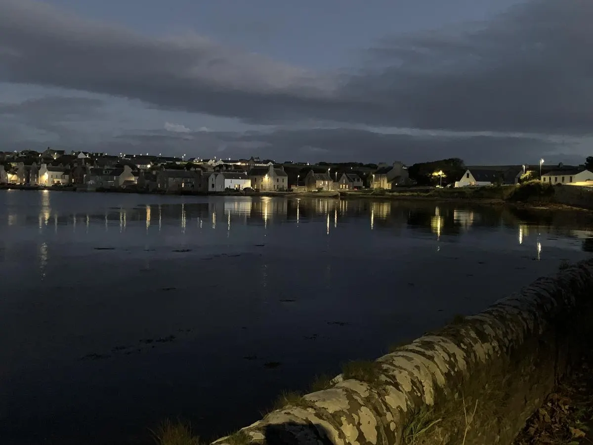 St Margaret's Hope at night.